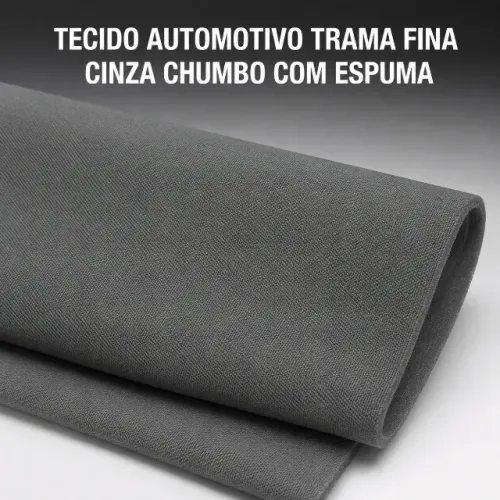 Tecido Automotivo Trama Fina Cinza Chumbo com Espuma por Metro - Universal