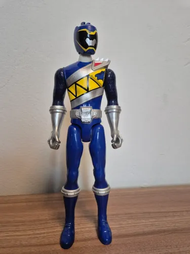 Boneco original Power Ranger Azul Dino Charger, 30cm, sem caixa original  (usado).