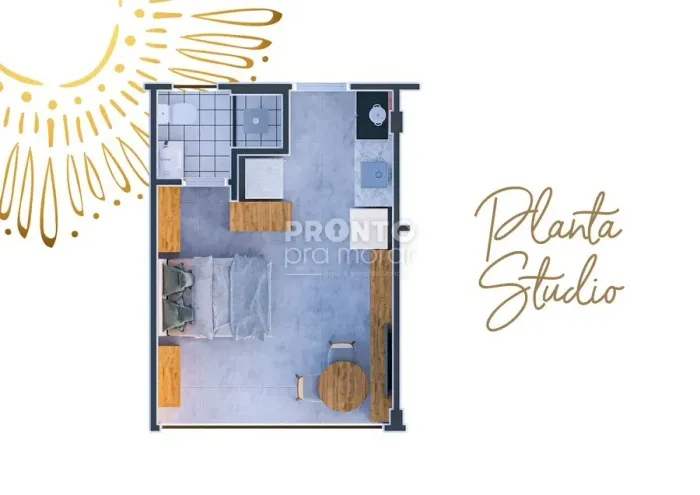Flat com 1 quarto em Tamandaré