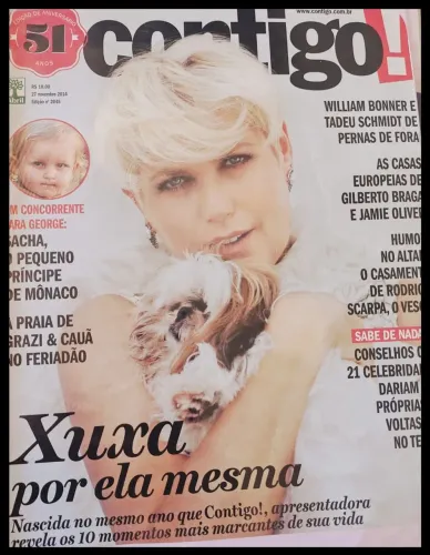 Revista Contigo Xuxa Autografada na matéria. Folhas soltas perfeita para arquivos 
