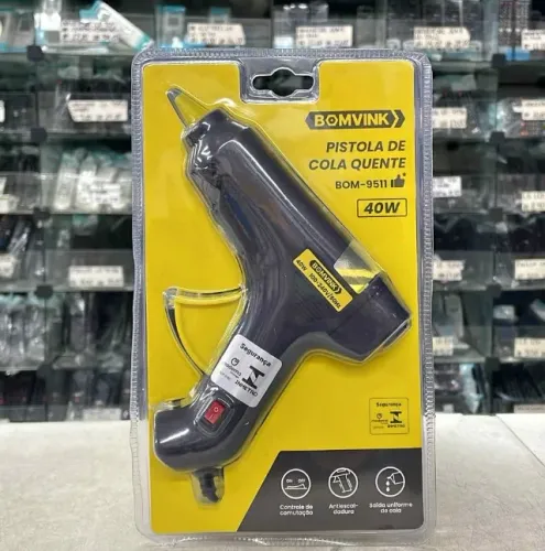 Pistola De Cola Quente 40w Bom-9510 Bomvink Preto