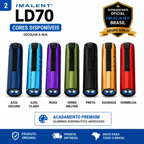 LANTERNA IMALENT LD70 ORIGINAL - 4.000 LÚMENS * Varias Unidades e Cores Disponiveis
