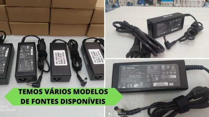 Fontes de notebook Para CCE, Itautec, Asus, Philco, Toshiba, Intelbras, LG,  entre outros.