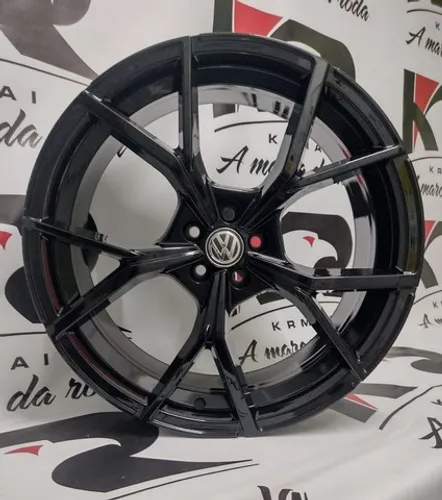 Roda aro 17 Krmai Black Piano palitada Volkswagen jogo novo