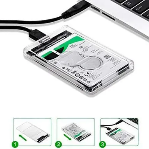 Case gaveta Para Hd externo Sata Usb 3.0 Transparente Slim knup original lacrado