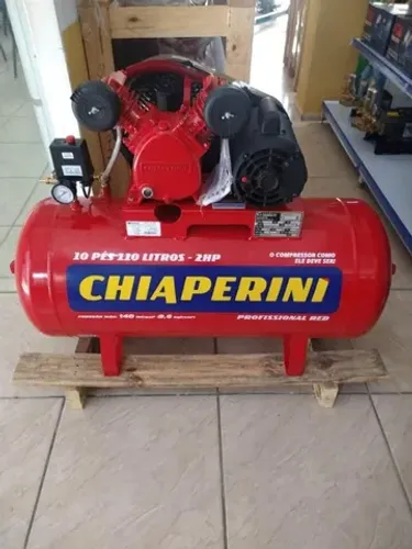 Compressor de Ar 110L Monofásico 140 libras Profissional - Chiaperini (Loja)