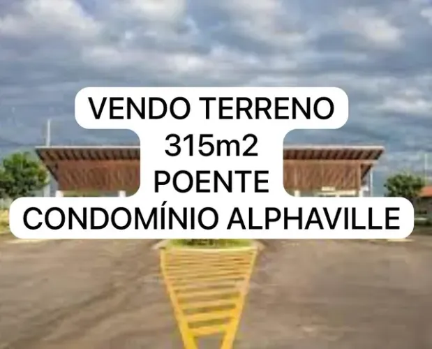 VENDO TERRENO ALPHAVILLE 315m2  poente!