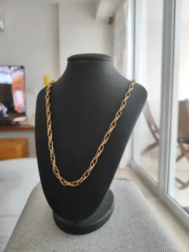 Cordão de ouro meia corda laminado feito por ourives