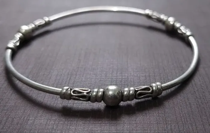 Pulseira bracelete prata Bali indiano 
