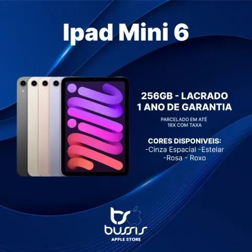 iPad Mini 6 de 256GB | Novo Lacrado | Loja Física 