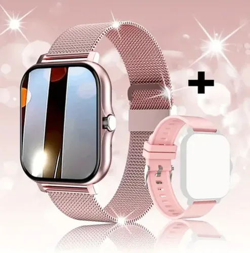 Novo sem uso Relogio SmartWatch com 2 pulseiras lacrado