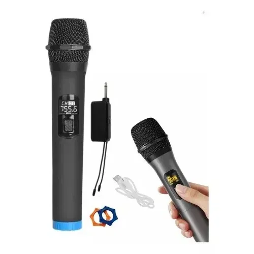 Microfone Duplo Sem Fio - Perfeito para Igrejas, Palestras, Karaoke e Comícios!