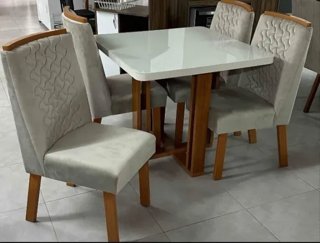 Mesa de jantar shopia 4 lugares 100%MDF 