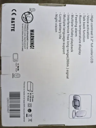 Monitor de Bebê com Câmera e Tela de colorida