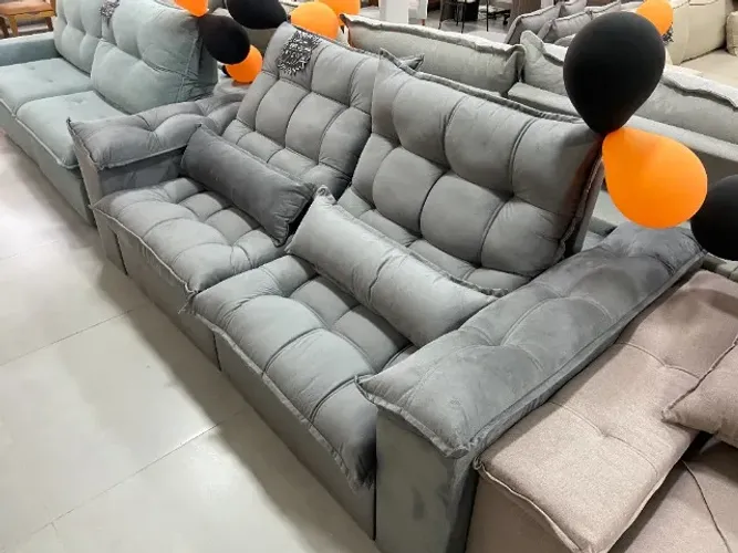 Sofá Retrátil e Reclinável 2,30m - Conforto e Elegância na Medida Certa!