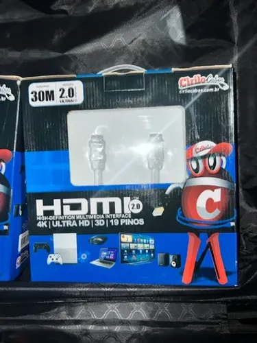 Cabo HDMI Versão 2.0, 19 Pinos, 4K, Ultra HD, 3D - 30 metros