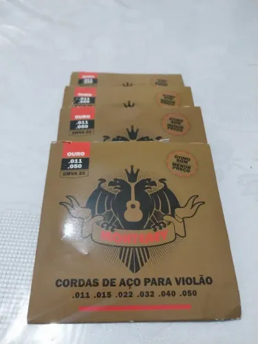 Encordoamento Violão Aço .011 Ouro Monterey  Emva20 solez