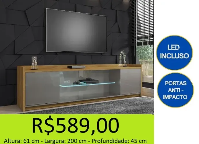 Rack de sala com led a pronta entrega