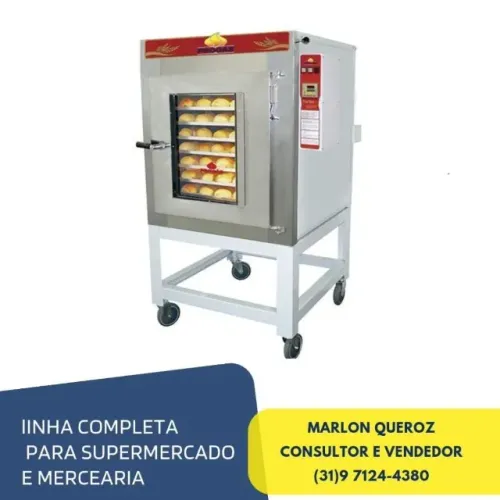 Forno Turbo 8 Esteiras Novo a gás