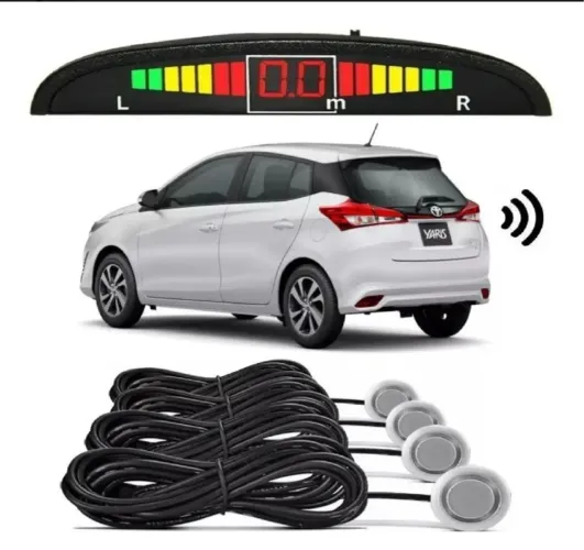 LOJA DE SOM AUTOMOTIVO: SENSOR DE ESTACIONAMENTO RE 4 SENSORES SINAL SONORO ##