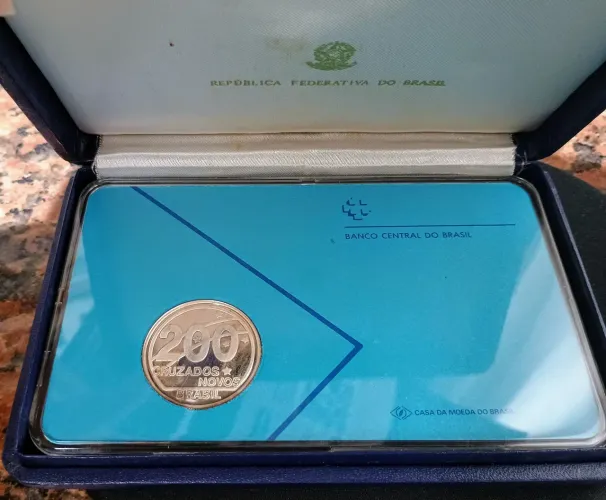 Moedas comemorativa 200 Cruzados Novos Brasil 1989
