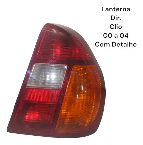 Lanterna Traseira Direita Clio Sedan 2000 A 2003 Com Det 