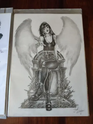 Arte Original Morte (Death / Sandman) por Bruna Celeghim A4