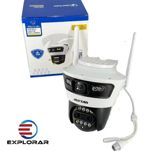Câmera De Segurança Externa IP Wifi Yoosee 9mp C/ Três Lentes E Zoom 12x Ptz Visão Noturna