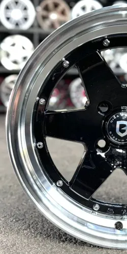 Rodas Gisa preta aro 15 Furação 4x100