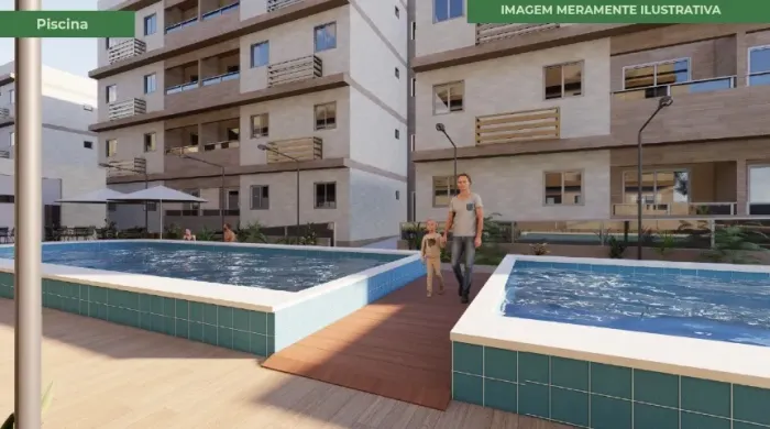 Apartamento com 3 dormitórios no bairro do José Américo próximo a A&C com área de lazer