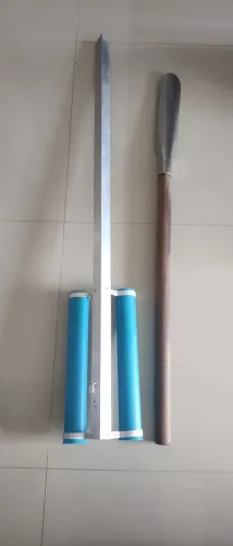 Suporte duplo de caniço e pá para usca