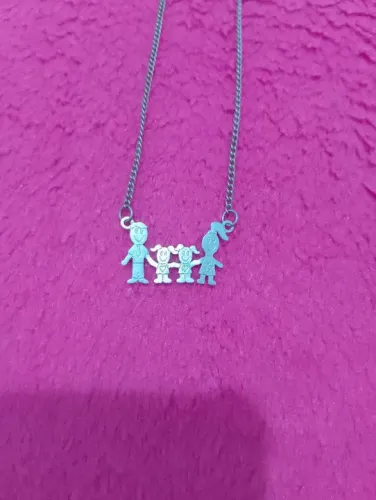 Colar Família em aço inox