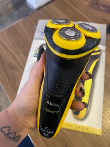 Barbeador Gama GSH886 Corte Rente a Pele Aparador De Costeletas Trimmer 3 Laminas Raspa Ca