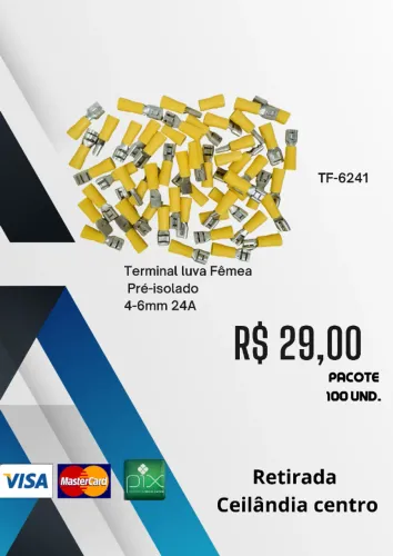 Terminal luva Fêmea Pré-isolado 