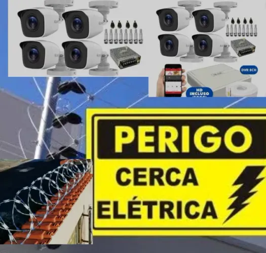 Camera de segurança, cerca elétrica, alarme, interfone, manutenção em cerca elétrica