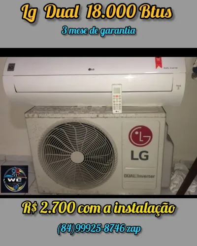 LG Dual Inverter 18.000 BTUs + Instalação e Garantia
