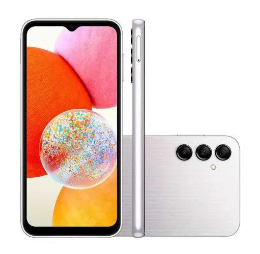 Samsung Galaxy A 14 4 gb de ram 128 gb de memória prata 5G