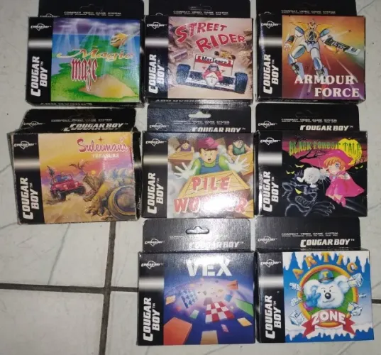 Coleção Cougar Boy  Mega Duck (8 jogos) + manual + caixa
