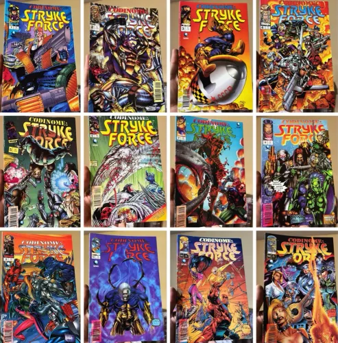 Codinome Stryke Force completa 1 ao 12, image, editora Globo de 1996.