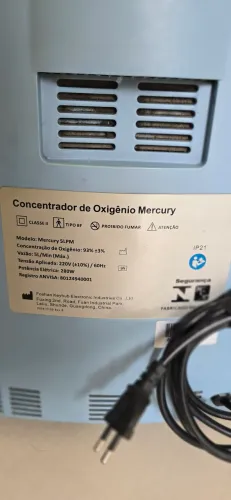 PConcentrador de Oxigênio com Nebulização Mercury 5LPM 220 V