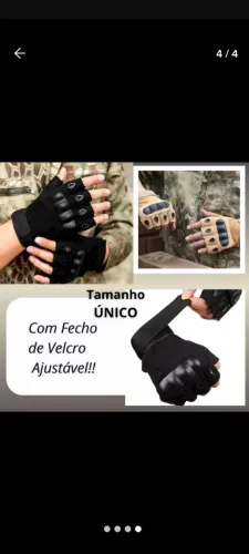 Luvas Táticas com Fecho de Velcro Ajustável só $44.99