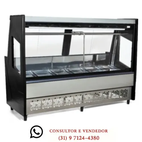 Balcão de Açougue 2M Preto Novo