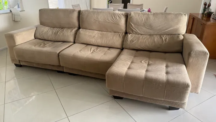 Vendo sofá em suede 