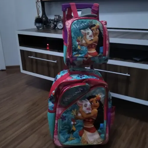 Mochila carrinho Escolar Moama c/ Lancheira