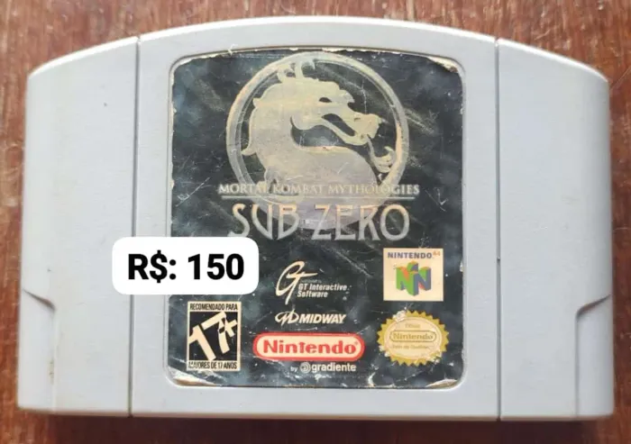 Mortal Kombat Mythologies Sub-Zero Gradiente = R$: 150