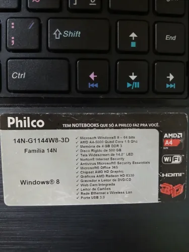 Notebook philco