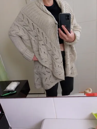 Casaco de Tricot cor Areia Marca Intuicao