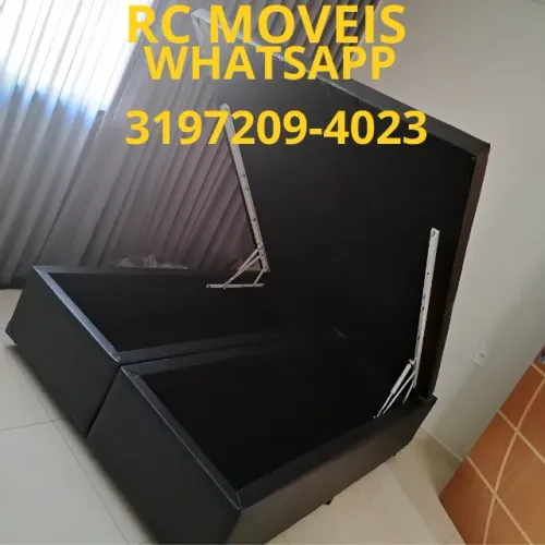 Cama Box Baú Casal 1,38x1,88 Bipartido Blindado, ideal para quem busca qualidade, conforto