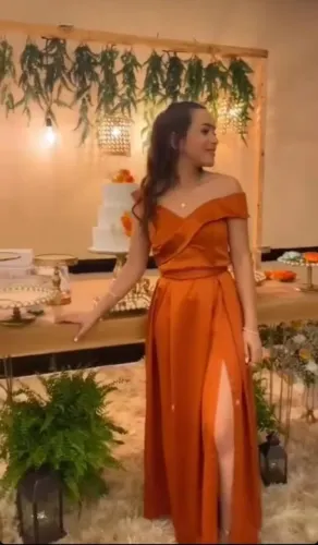 Vestido terra cota