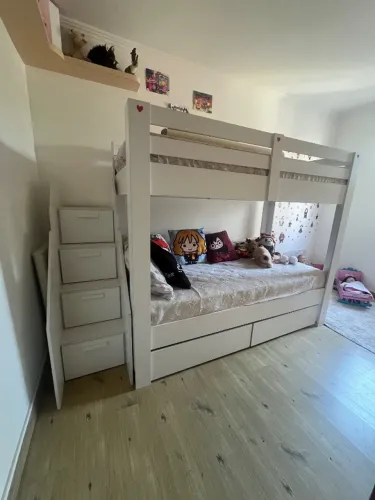 Beliche Infantil com Escada e Gavetões 
